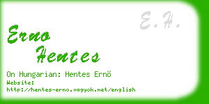 erno hentes business card
